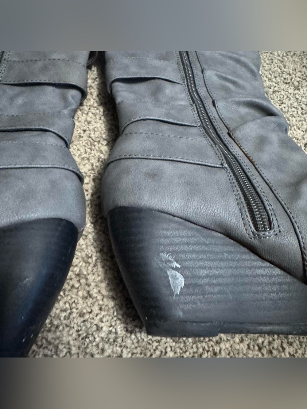 Spring Y2K Grey Boots - Picture 4 of 8